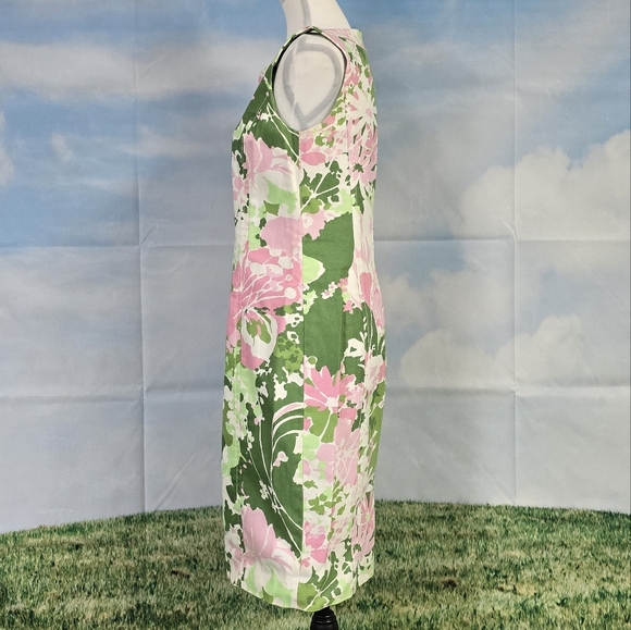 TALBOTS | 100% COTTON WOVEN CANVAS SLEEVELESS PENCIL DRESS - Picture 8 of 15